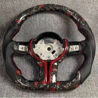 Red Forged Carbon Fiber Steering Wheel for BMW F10 F20 F30 F32 F80 F82 M3 M4 M5